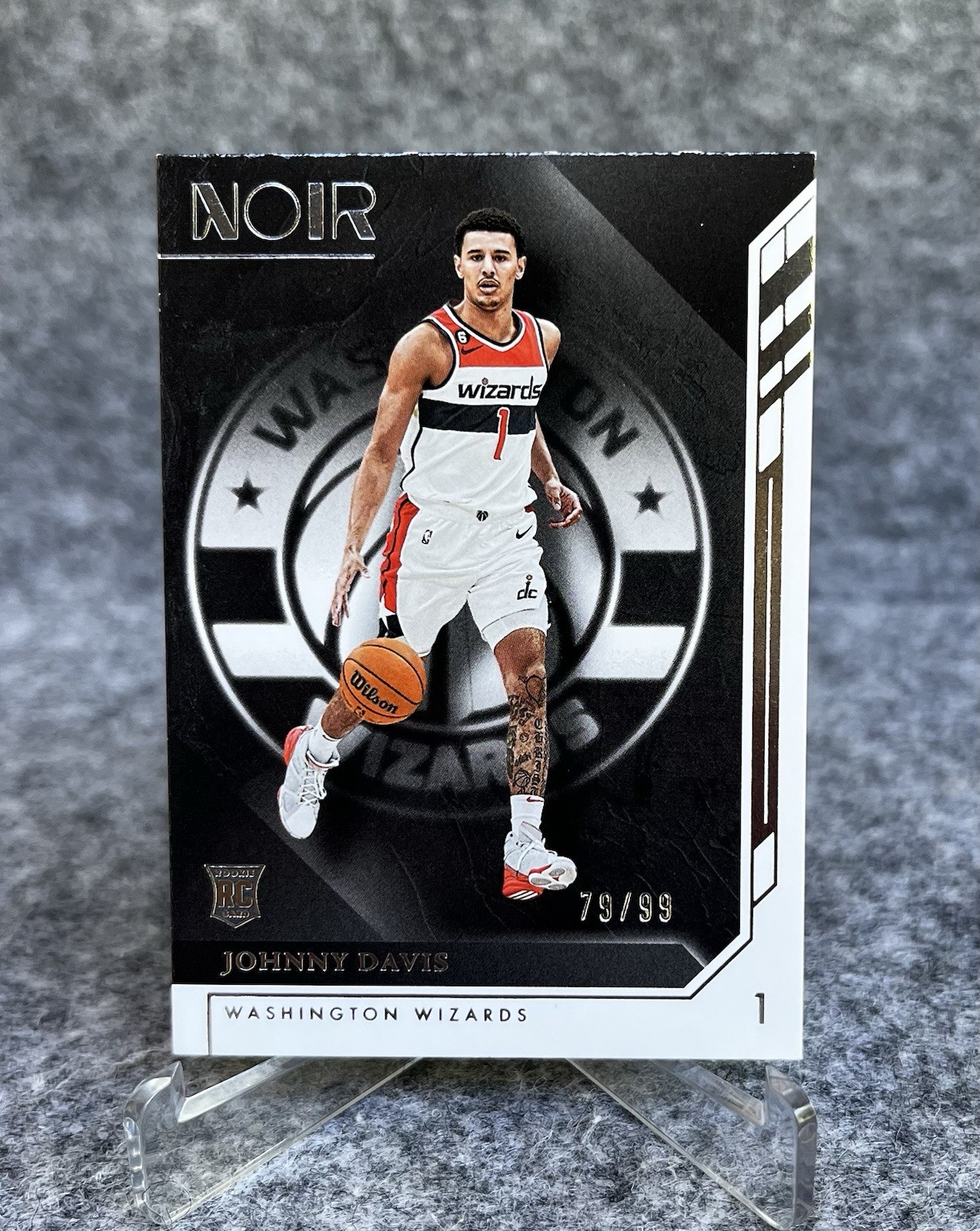 Johnny Davis RC 2022-23 Panini Noir Basketball Rookies Association Edition /99