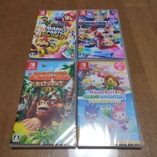 Nintendo Switch Game Lot New Super Mario Party Jamboree Mario Kart 8 Donkey Kong