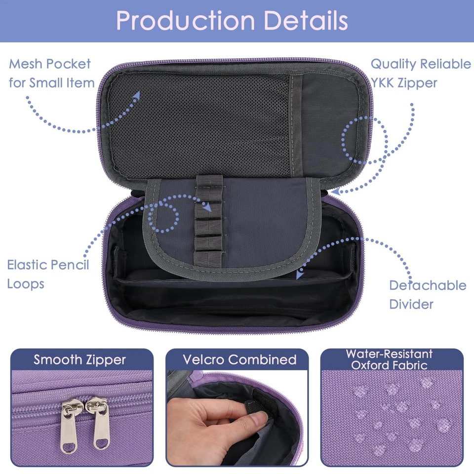 Чехол-карандаш FlowFly большой емкости для детей, мальчиков и девочек на молнии мульти - Изображение 4 из 4