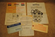 Vintage 1973 Holley Spreadbore Double Pumper Carburetor Owners Paperwork