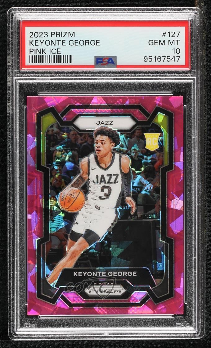 2023-24 Panini Prizm Pink Ice Prizm Keyonte George #127 PSA 10 GEM MT 0g4t