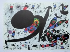 MIRO Joan (Nach) : Hommage an Joan Pratt, Signierte Lithographie, 500ex