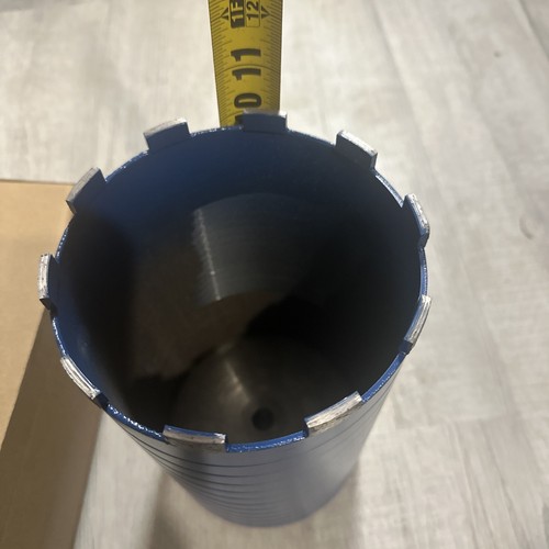 Broca de núcleo de diamante seco de 6" con adaptador de broca piloto de mandril de 1/2", eje de 5/8"-11 - Imagen 4 de 8