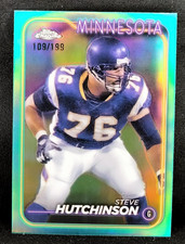 2024 Topps Chrome AQUA REFRACTOR #116 STEVE HUTCHINSON 109/199 Minnesota Vikings