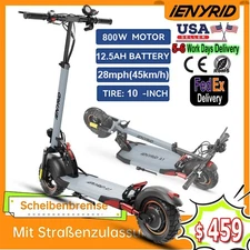 A1 10'' Adult Foldable Electric Scooter 10Ah Safe Urban Commuter Long Range 800W