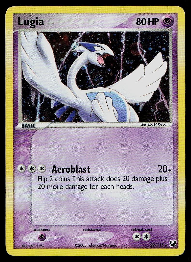 Pokemon Card Unseen Forces Lugia 29/115 Cosmos Holo SWIRL