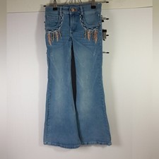 Chic Kids Blue Embroidered Jeans