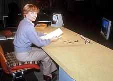 Dagmar Berghoff in the studio at in Hamburg Germany 1970s Old Photo 3