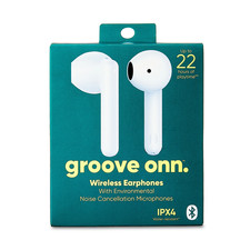 onn Bluetooth Wireless Earphones with Environmental Noise Canceling Microphones