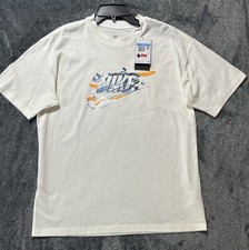 Nike Mens Size M White Short Sleeve Max90 Logo Printed T Shirt U1 