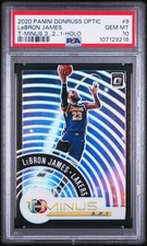 2020 PANINI DONRUSS OPTIC T-MINUS 3...2...1 HOLO #9 LEBRON JAMES PSA 10