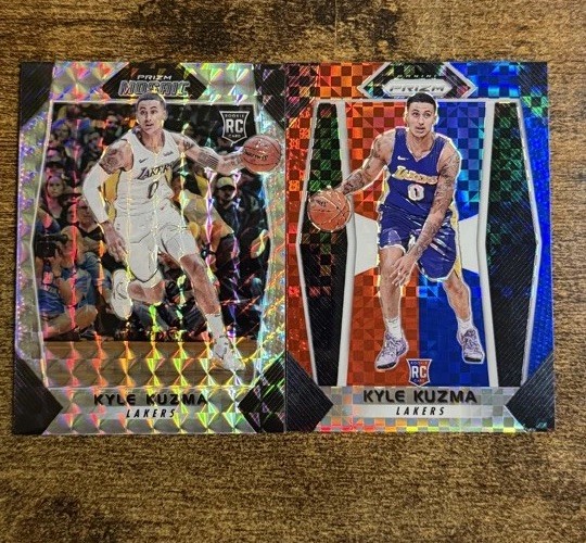 2017-18 Panini Prizm Kyle Kuzma #283 Red White & Blue Prizm Rookie + Mosaic SP