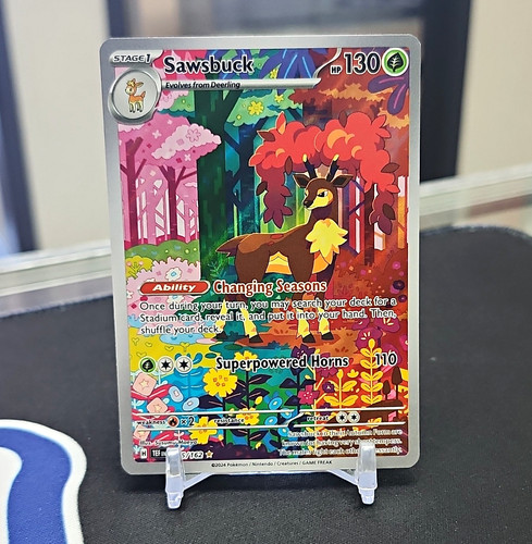 Sawsbuck Pokemon 166/162 SV05 Temporal Forces IR Holo English 2024