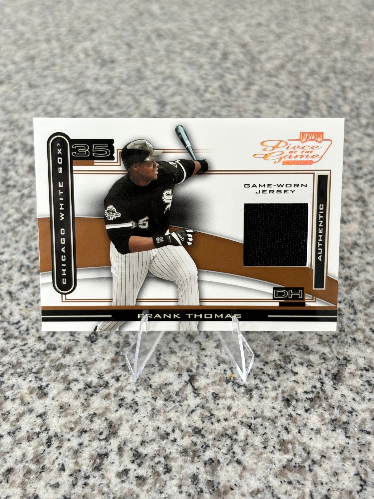 2003 Playoff ~ Frank Thomas Game Worn/Used Jersey ~ Piece of The Game GOLD /150