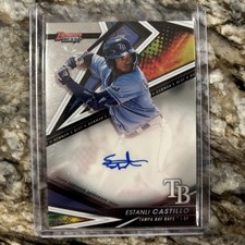 Estanli Castillo 2022 Bowmans Best Auto Autograph Tampa Bay Rays