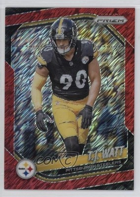 2025 Panini Prizm Red Shimmer Prizm 45/49 TJ Watt #263 1ts4