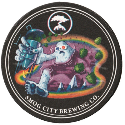 Smog City Brewing Co Haze Craze  Beer Coaster Torrance CA