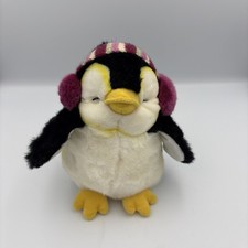 VGUC-12  Russ Berrie Tux Penguin Plush with Earmuffs Daisy Chain Press