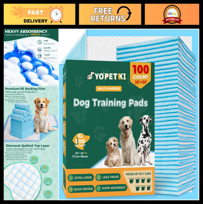 Extra Large Dog Pee Pads 100 Count - Super Absorbent Leak-Proof Quick-Dry Puppy