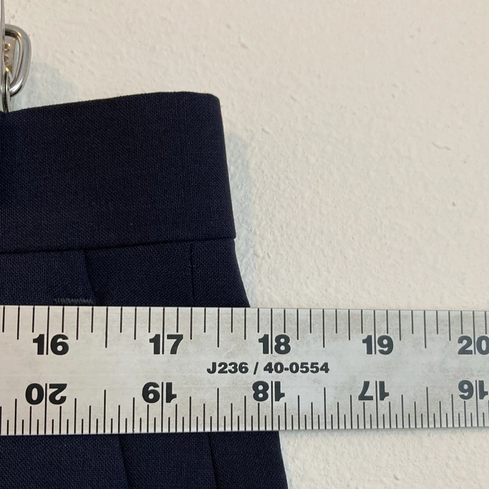 J Crew Blue Crosby Classic-fit suit pant Italian stretch wool blend Mens 32/34 - Image 3 of 4