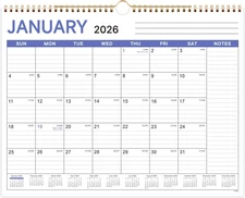 2026 Calendar - 2026 Wall Calendar from Jan. 2026 to Dec. 2026, 12 Month Calenda