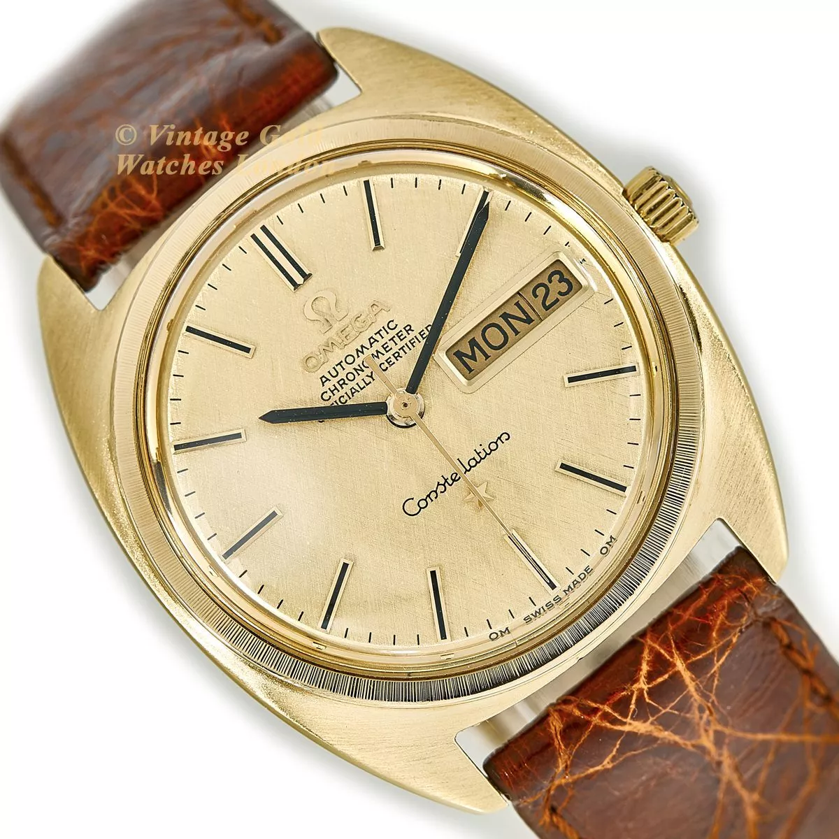 OMEGA CONSTELLATION 18CT TONNEAU CAL.751 1970 BEAUTIFUL GOLD