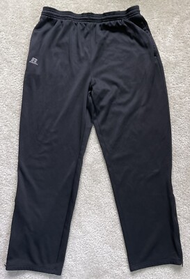 Russell Athletic Sweatpants Medium Black Joggers 90s Dri-POWER