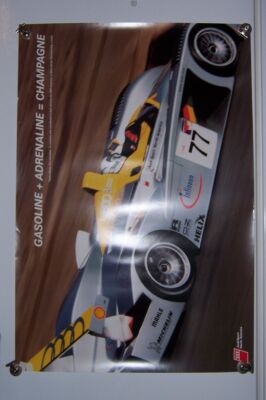 2001 01 Audi Le Mans Gasoline + Adrenaline = Champagne  Dealer Poster 