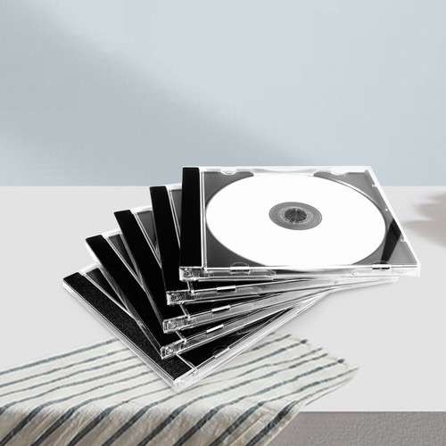 6 Pcs Plastik -CD -Scheibebox DVD-Aufbewahrungsbox DVD-Speicher-Organizer - Afbeelding 3 van 12