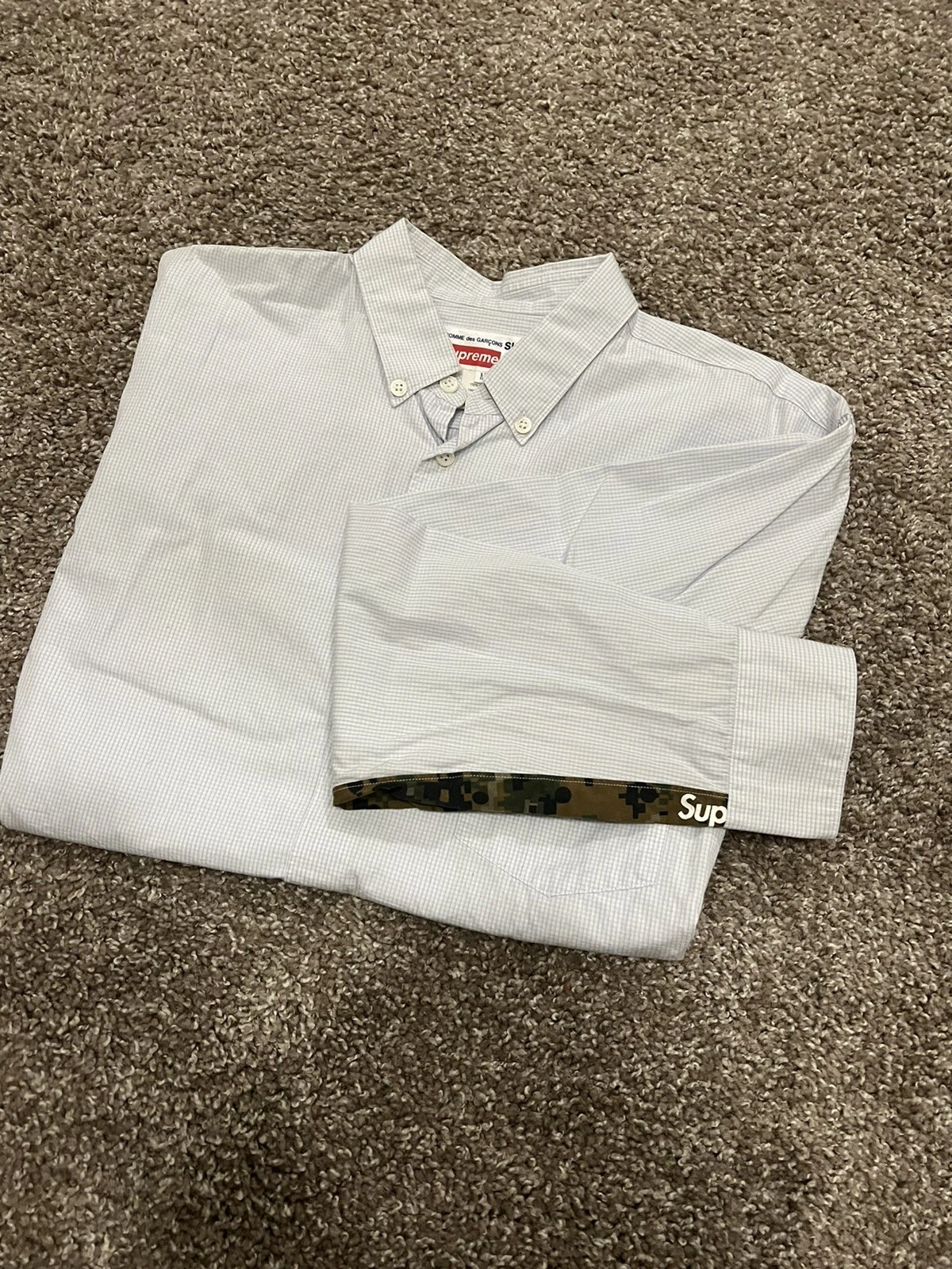 Chemise Supreme X Comme Des Garcons chemise en gousset SS13 taille moyenne