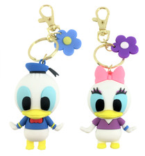 3D Donald Duck  Daisy Duck Keychain Bundle Cartoon Bag Charm Keyring Gift Set