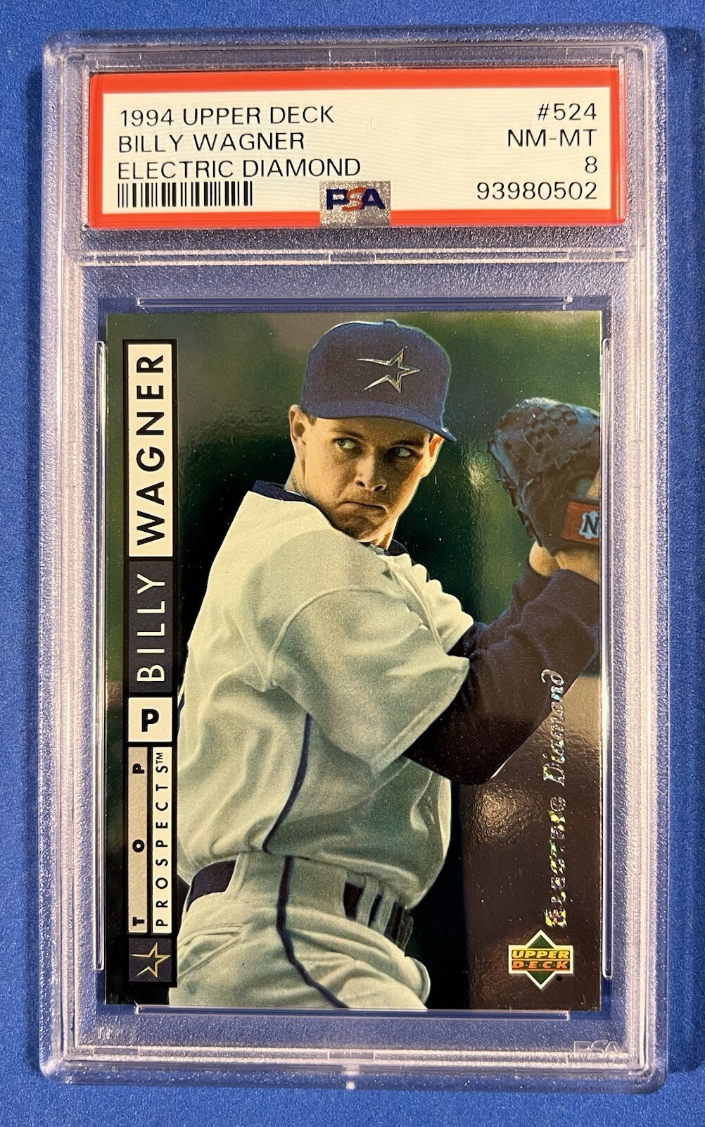 1994 UPPER DECK ELECTRIC DIAMOND BILLY WAGNER RC PSA 8 #524 NM-MINT SENSITIVE
