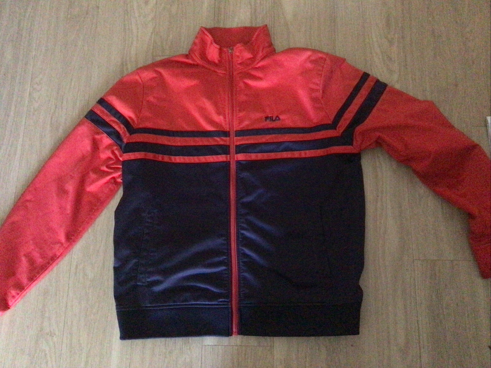 Giacca sportiva vintage FILA pista uomo unisex L rosso blu