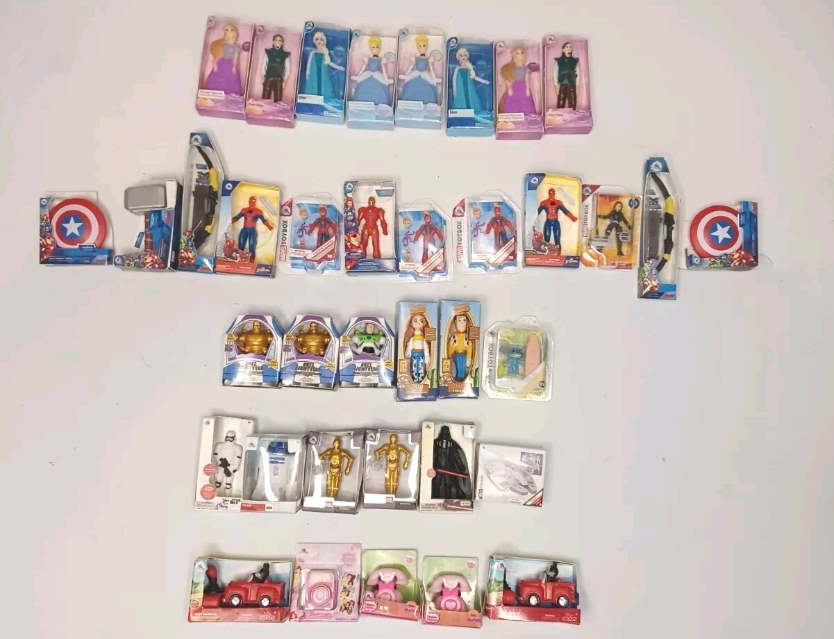 Disney Store ,Star Wars, Toy Story, Mickey & More Mini Brands  Figures Lot Of 37