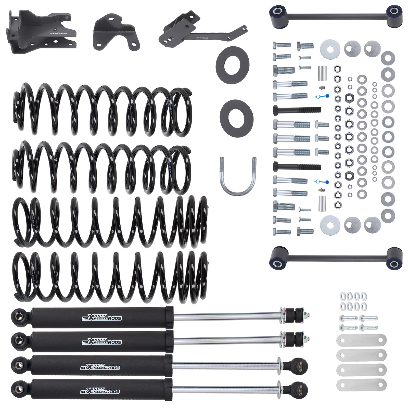 4 inch Lift Kit w/ Shocks For Jeep Wrangler JK Unlimited 2WD 4WD 2007-2018