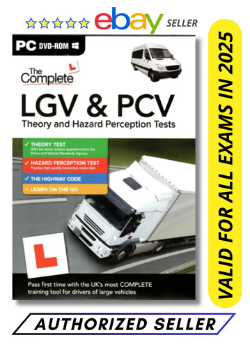 Complete LGV HGV PCV DSA DVSA Theory Test Hazard Perception PC DVD CD ...