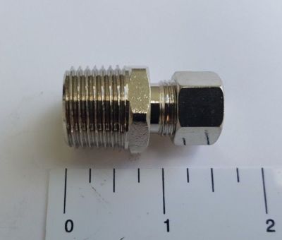 10 Pack XFITTING 3/8'' OD Comp. X 1/2'' MIP Adapter, 3/8 OD Compression x 1/2 MALE