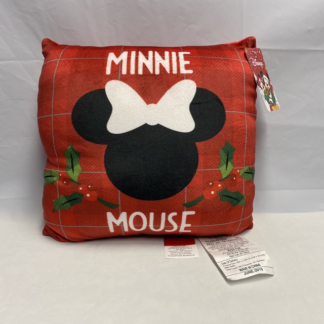Minnie Mouse Pillow Disney Christmas Theme Soft Plush Pillow eBay