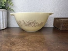 vintage pyrex forest fancies mushroom small mixing bowl