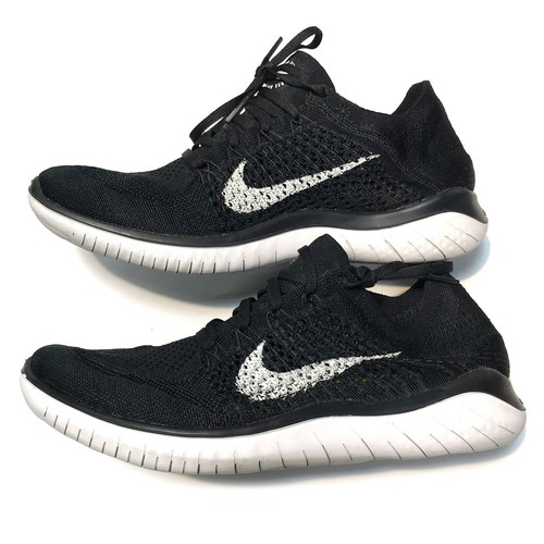 Nike Free RN Flyknit Women 2018 942839-001 Black Running Shoes Sneakers Size 8.5