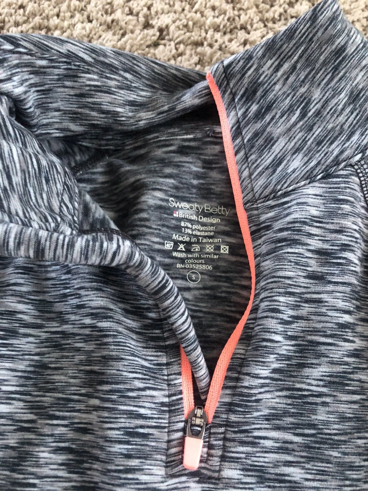 sweaty-betty 1/4 zip pullover track athletic workout jacket