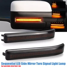 Sequential LED Side Mirror Turn Signal Light Lamp For Ford  F-150 2009-2014 F150