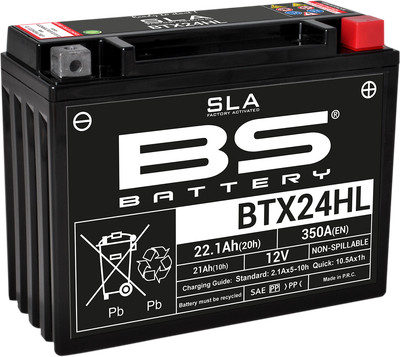 BS BATTERY 300770 BTX24HL SLA 12V 350 A SKI-DOO CHEYENNE 500 1991