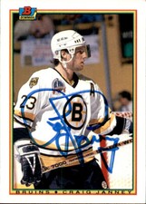 Craig Janney Signed Auto 1990-91 Bowman card Boston Bruins