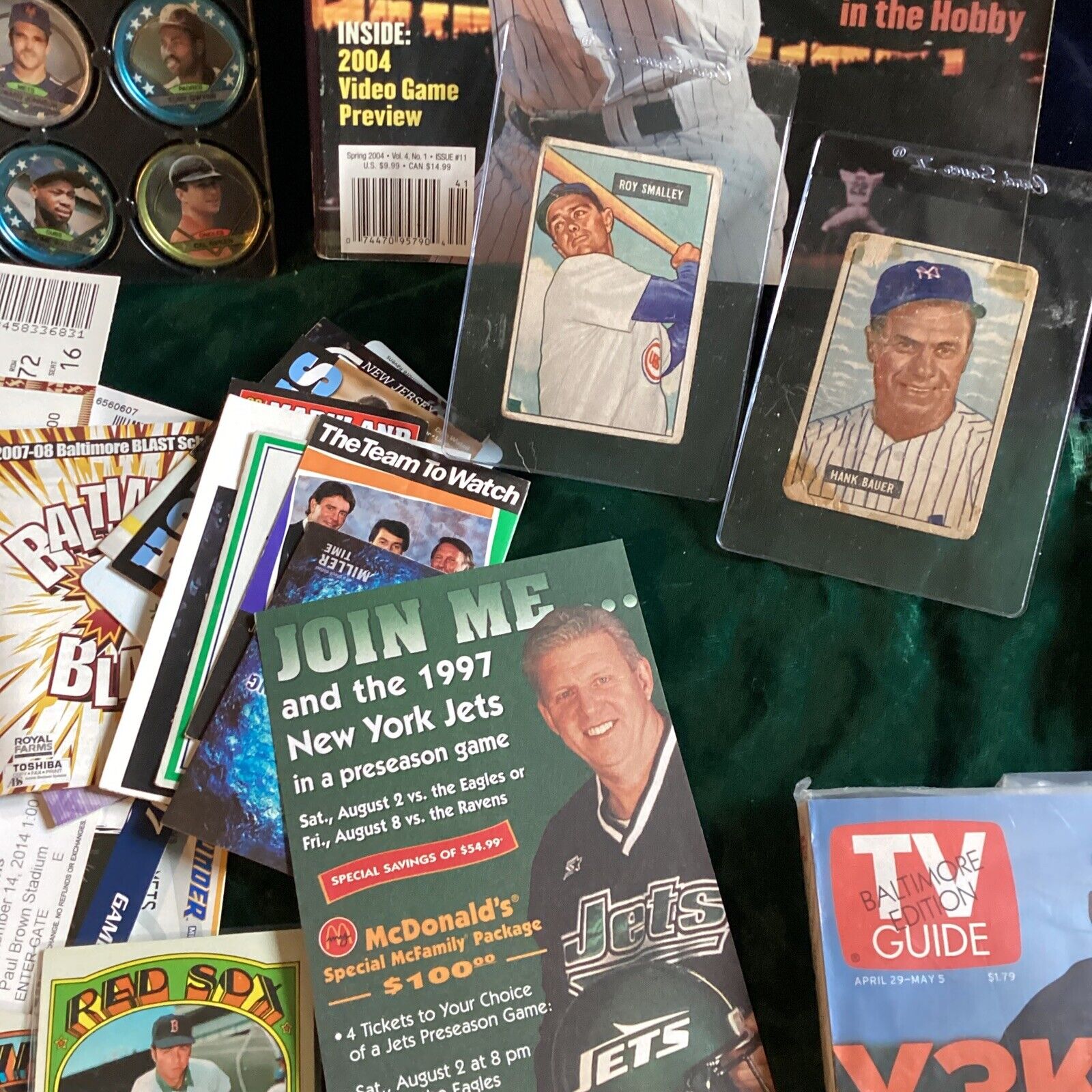 Huge All Sport Oddball Lot - Vtg, tickets, unopened packs, schedules & more