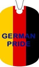 GERMANY flag Adult Dog Car Tag Chain GERMAN Necklace PRIDE Version 