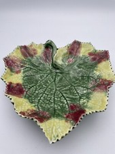 Majolica Leaf dish with fall colors Made in P...