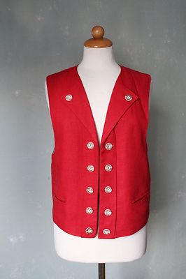 Hammerschmid Trachtenweste Weste Trachten rot klassisch Damen Gr. 38 / M