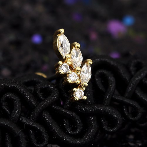 Gem Crystal Ear Cartilage Helix Ring Bar Stud Ear Cuff Climber Piercing Earring - Picture 177 of 268