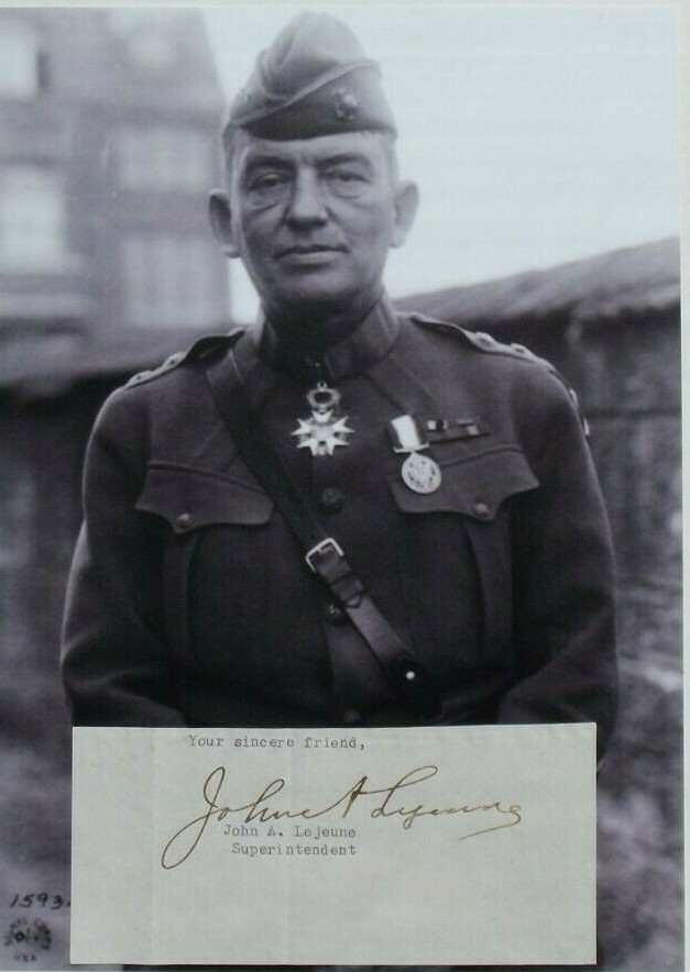 John A. Lejeune Autograph General Marine Corps 13th Commandant Marine